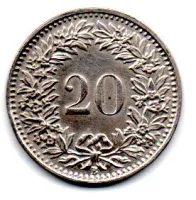 Suíça - 1952 - 20 Rappen