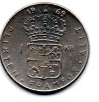 Suécia - 1969 - 1 Krona