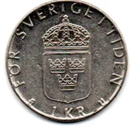Suécia - 1980 - 1 Krona