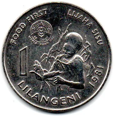 Suazilândia - 1981 - Lilangeni - Comemorativa FAO