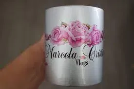 CANECA PEROLADA PRATA PARA SUBLIMAÇÃO 320ML - Foto 2