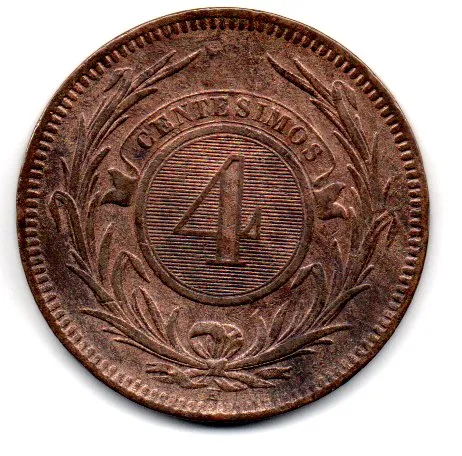 Uruguai - 1869 - 4 Centesimos