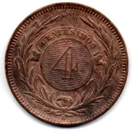 Uruguai - 1869 - 4 Centesimos