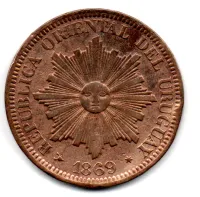 Uruguai - 1869 - 4 Centesimos - Foto 2