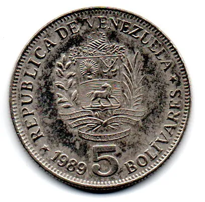 Venezuela - 1989 - 5 Bolívares