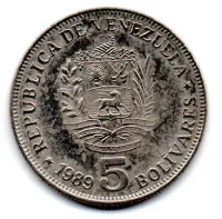 Venezuela - 1989 - 5 Bolívares