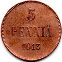 Finlândia - 1913 - 5 Pennia