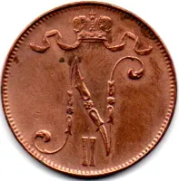 Finlândia - 1913 - 5 Pennia - Foto 2