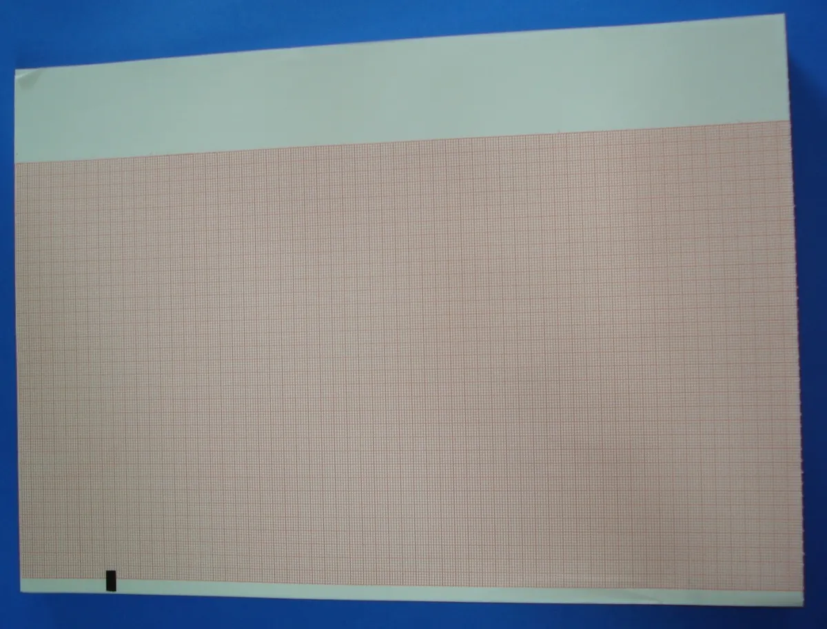 PAPEL TERMOSENSÍVEL P/ ECG MORTARA ELI 250/350 TITS 210mm x 300mm x 200 folhas - PACOTE COM 5 BLOCOS