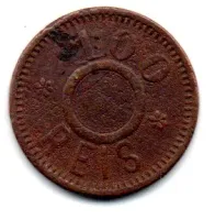 Ficha Antiga - 100 Réis - Foto 2