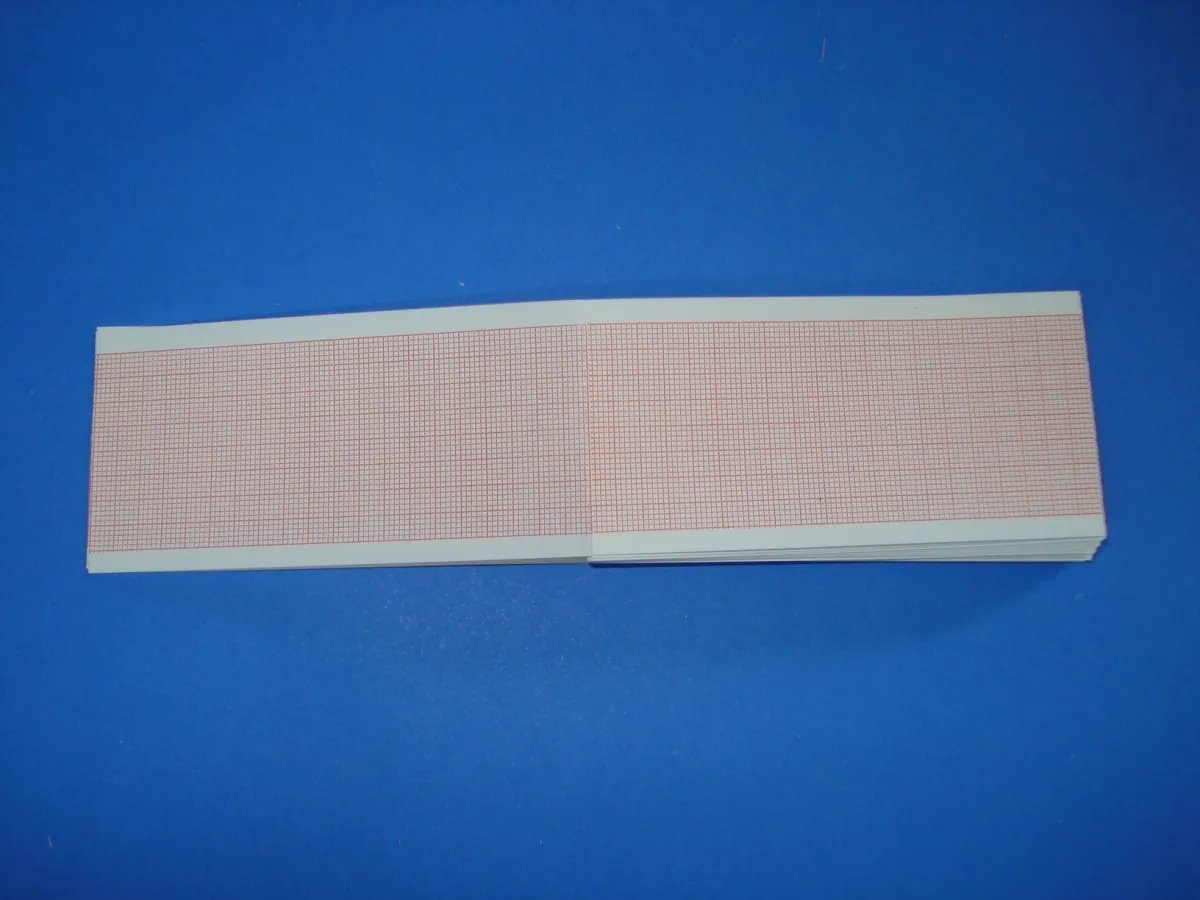 PAPEL TERMOSENSÍVEL P/ ECG NIHON KOHDEN FQS 50-2-100 TITS 50X100X200 - pacote com 10 blocos Imagem