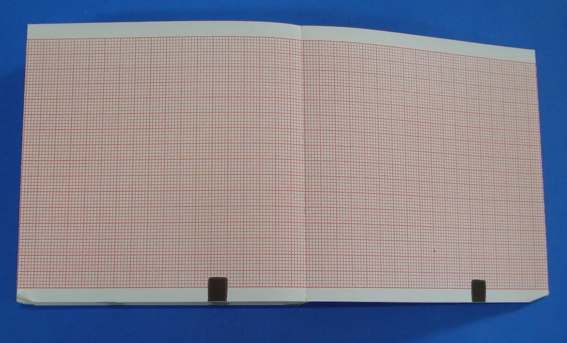 PAPEL TERMOSENSÍVEL P/ ECG SCHILLER AT-1 TITS 90X90X400 - pacote com 10 blocos Imagem