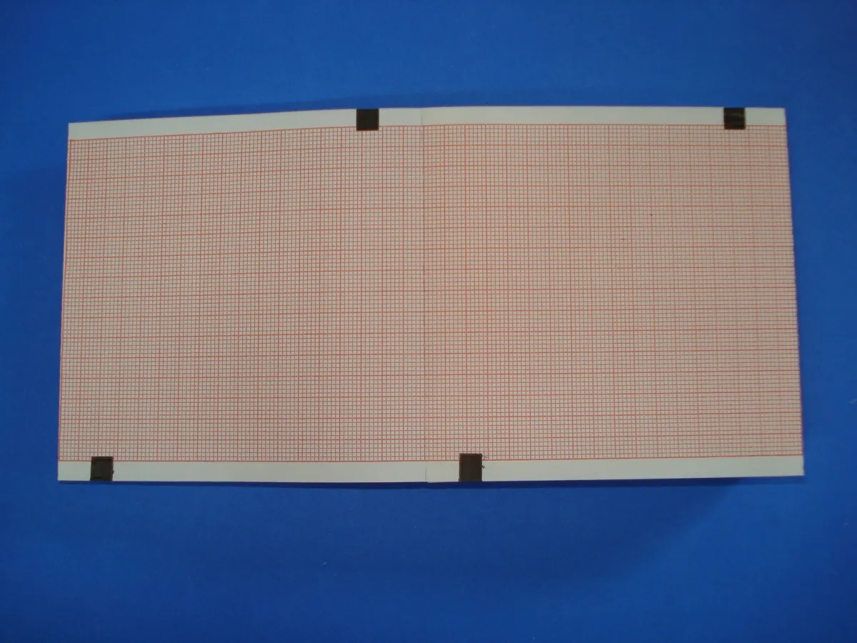 PAPEL TERMOSENSÍVEL P/ ECG ZOLL TITS 90X90X200 - pacote com 10 blocos Imagem