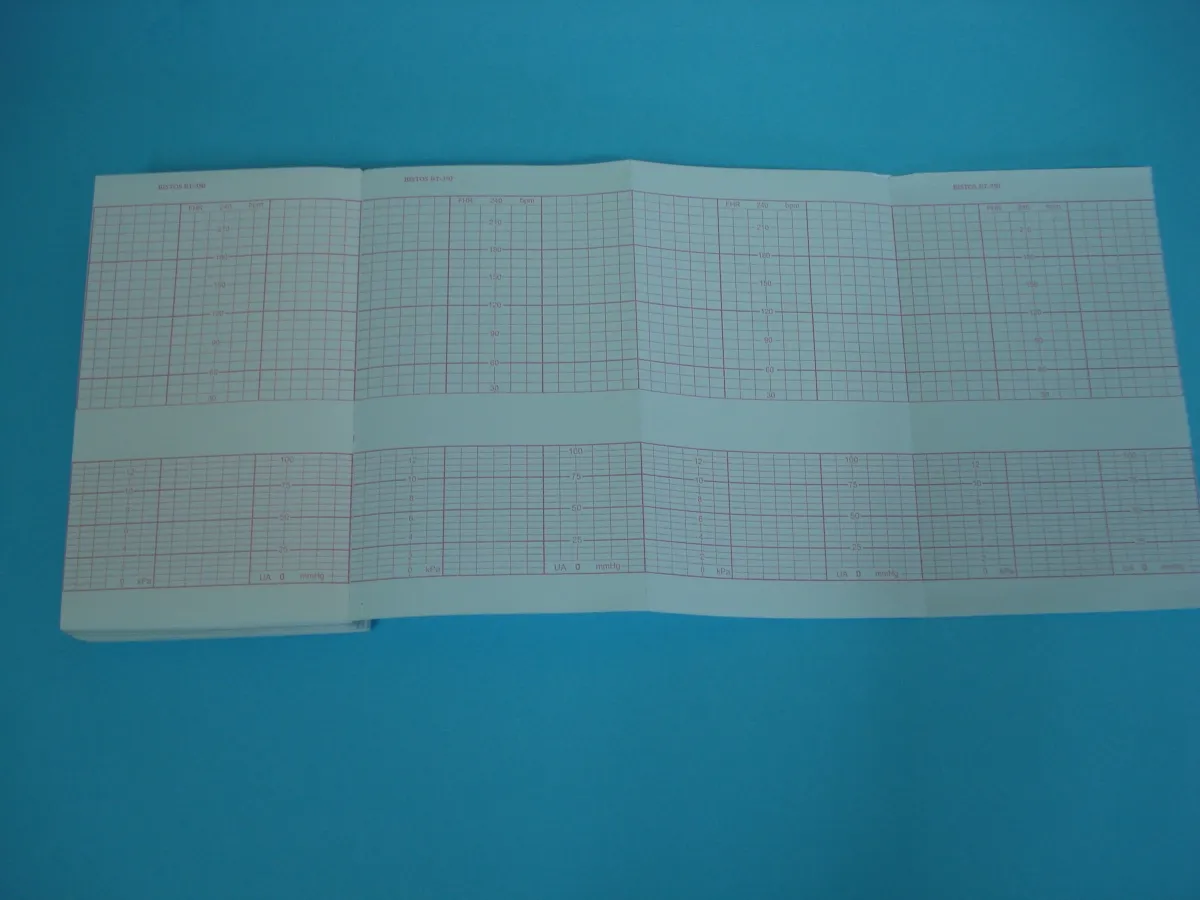 PAPEL TERMOSENSÍVEL P/ CARDIOTOCÓGRAFO BISTOS BT-350 TITS 152X90X250 - pacote com 10 blocos