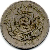 1871 - 200 Réis - Moeda Brasil Império