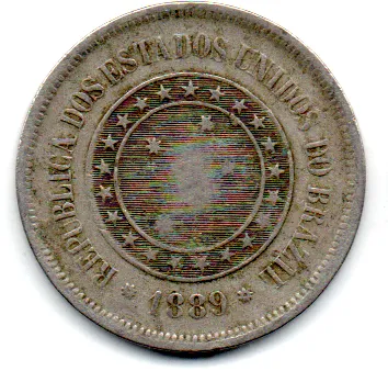 1889 - 100 Réis - Moeda Brasil