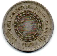 1889 - 100 Réis - Moeda Brasil