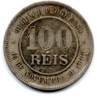 1889 - 100 Réis - Moeda Brasil - Foto 2