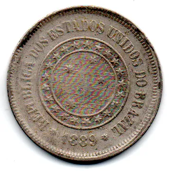 1889 - 100 Réis - Moeda Brasil