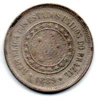 1889 - 100 Réis - Moeda Brasil