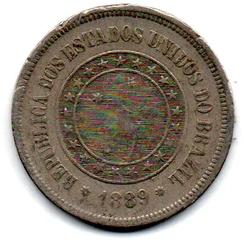 1889 - 100 Réis - Moeda Brasil