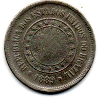 1889 - 100 Réis - Moeda Brasil