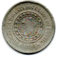 1889 - 100 Réis - Moeda Brasil