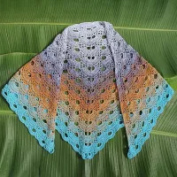XALE VÍRUS DE CROCHE AZUL DEGRADÊ 02 - Foto 2
