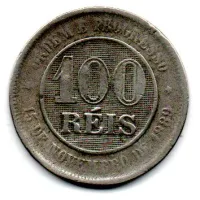 1893 - 100 Réis - Moeda Brasil - Foto 2
