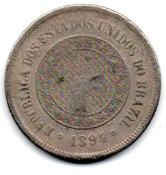 1894 - 100 Réis - Moeda Brasil