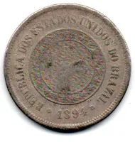 1894 - 100 Réis - Moeda Brasil