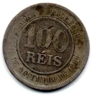 1895 - 100 Réis - Moeda Brasil - Foto 2