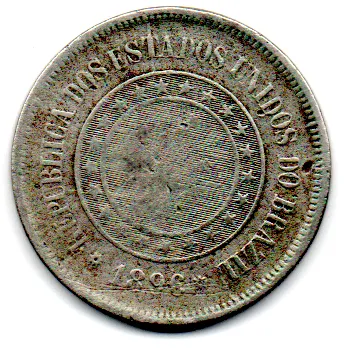 1896 - 100 Réis - Moeda Brasil