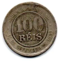 1897 - 100 Réis - Moeda Brasil - Foto 2