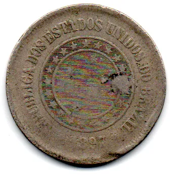 1897 - 100 Réis - Moeda Brasil