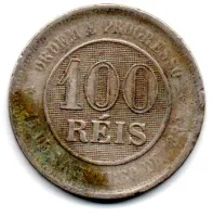 1898 - 100 Réis - Moeda Brasil - Foto 2