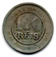 1899 - 100 Réis - Moeda Brasil - Foto 2