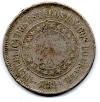 1889 - 200 Réis - ERRO: Cunho Trincado - Moeda Brasil - Foto 3