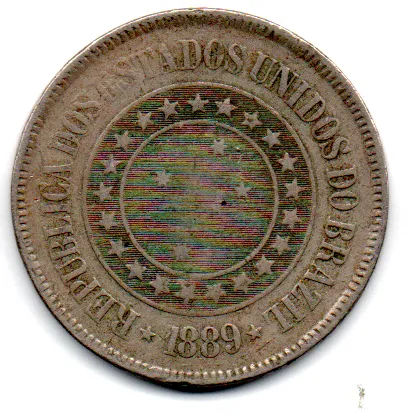 1889 - 200 Réis - Moeda Brasil