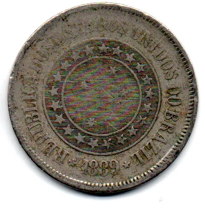 1889 - 200 Réis - Moeda Brasil
