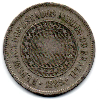 1889 - 200 Réis - Moeda Brasil