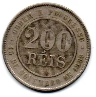 1889 - 200 Réis - Moeda Brasil - Foto 2