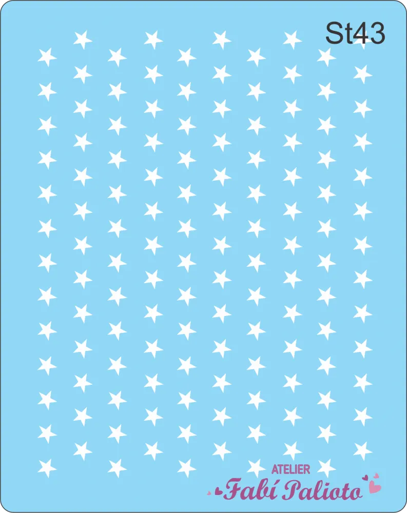 ST43  Stencil  Mini Estrelas 