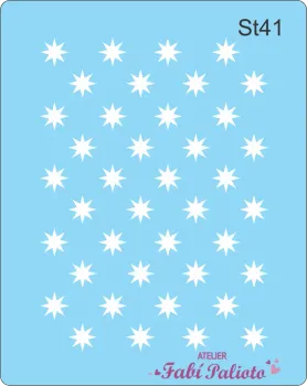 ST41  Stencil  Estrela 8 pontas