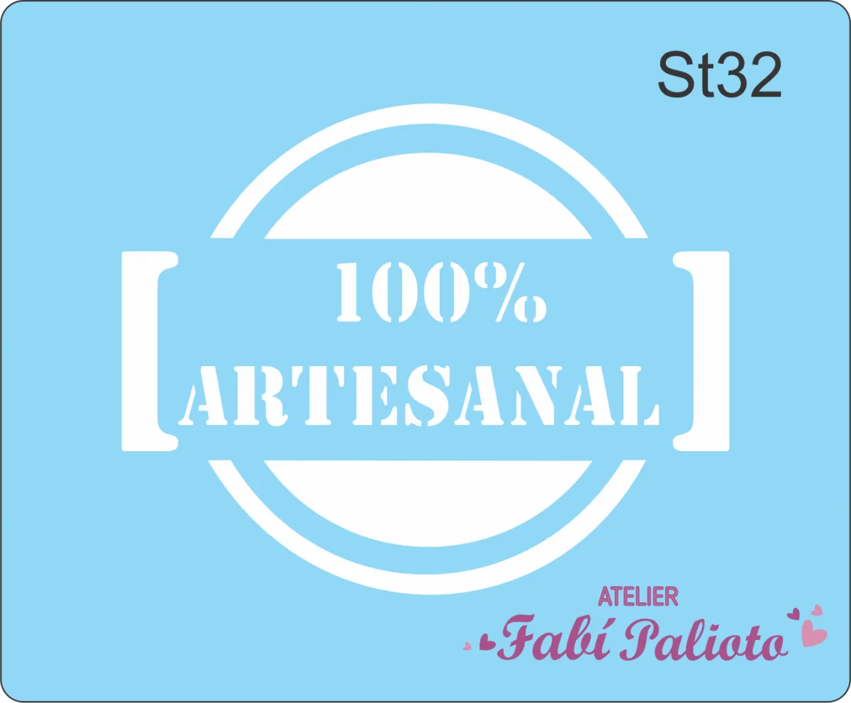 ST32  Stencil Carimbo 100% Artesanal Imagem