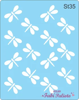 ST35  Stencil  Libélula
