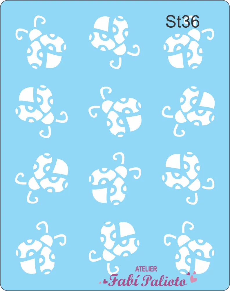 ST36  Stencil  Joaninha Imagem