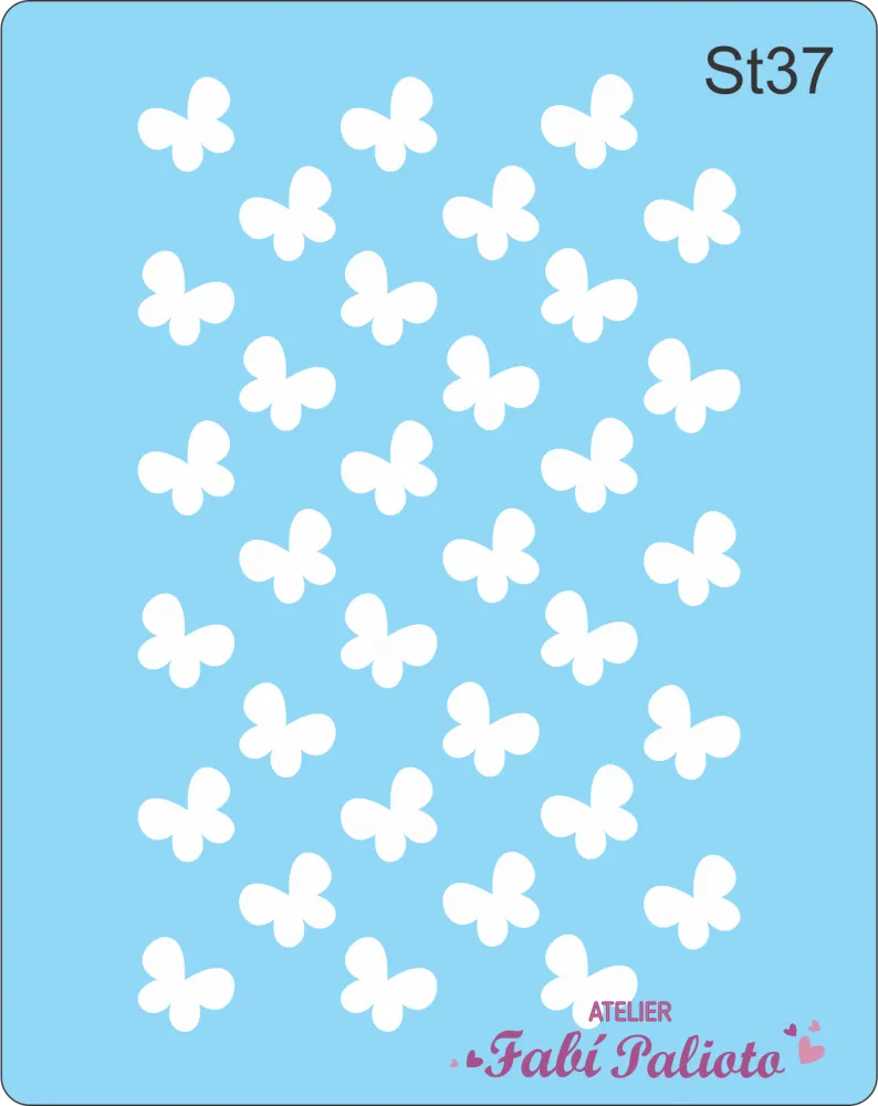 ST37  Stencil  Borboleta Imagem