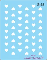 ST48  Stencil  Corações