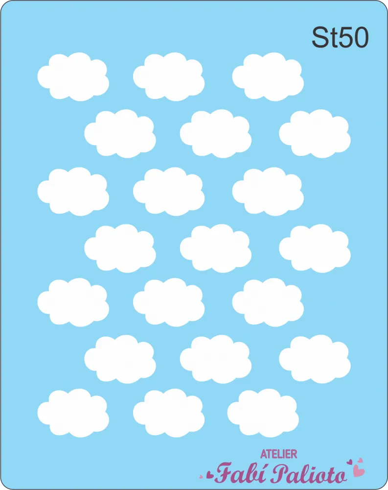 ST50  Stencil  Nuvens Imagem
